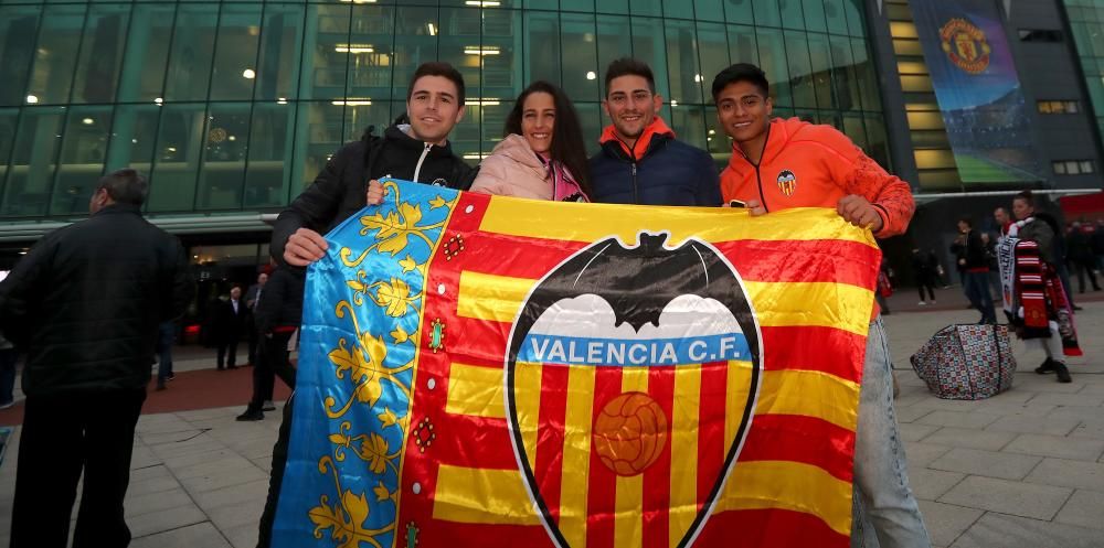 La afición del Valencia CF toma Mánchester