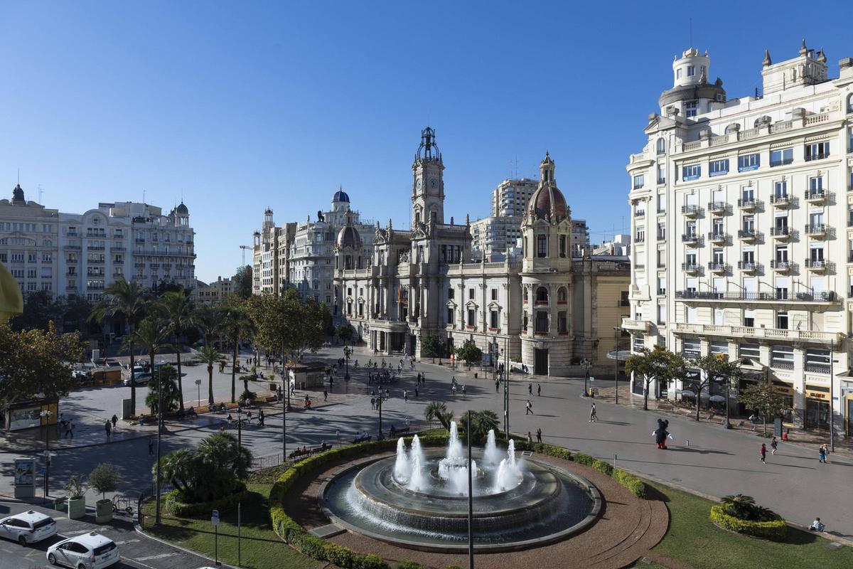 La plaza del Ayuntamiento actualmente