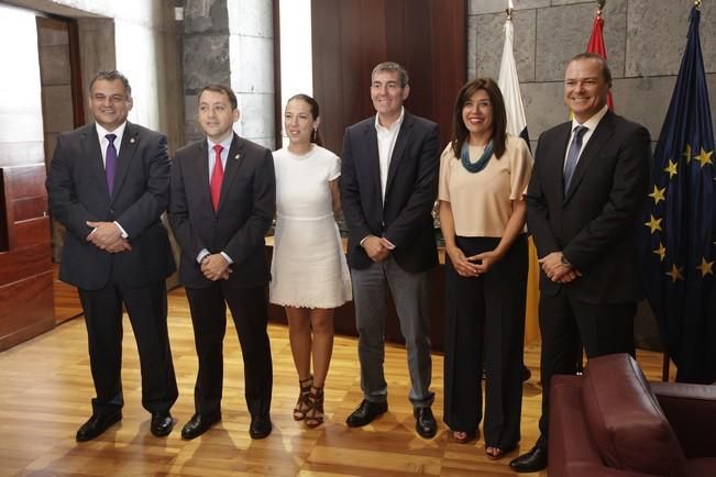 06/07/2016.CANARIAS.El presidente del Gobierno de Canarias, Fernando Clavijo, se reúne con los alcaldes de Las Palmas, Santa Cruz, La Laguna y Telde