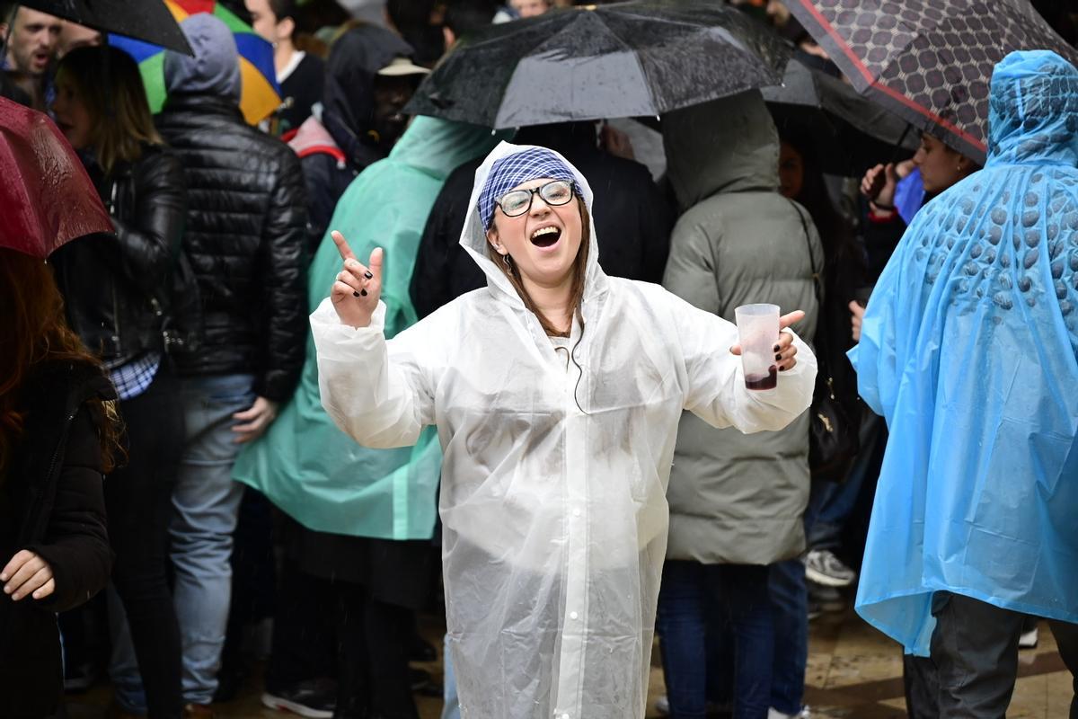 La lluvia fue protagonista en los primeros días de estas fiestas.