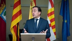 El ministro de Exteriores en funciones, José Manuel Albares, inaugura las nuevas oficinas-sede de Casa Asia, a 28 de julio de 2023, en Barcelona, Cataluña (España).