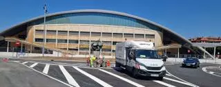 Reabren al tráfico el entorno del Palacio de los Deportes de Oviedo