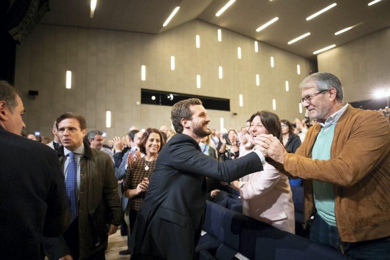 Mitin de Pablo Casado en Zaragoza el 6 de noviembre de 2019