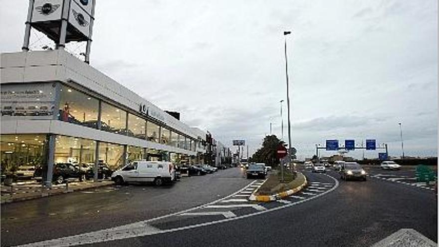 Zona de la avenida de Ausiàs March donde está el punto de mayor ruido.