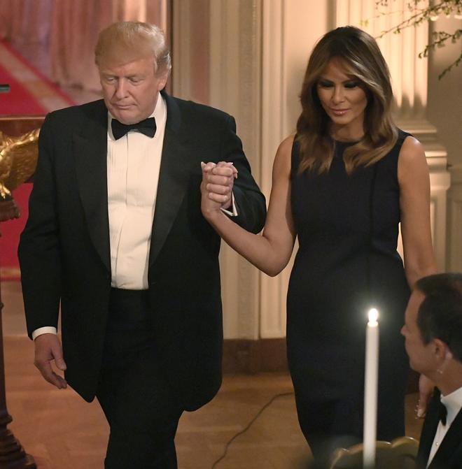 Donald Trump y Melania Trump en la cena de la 'White Historical Association'