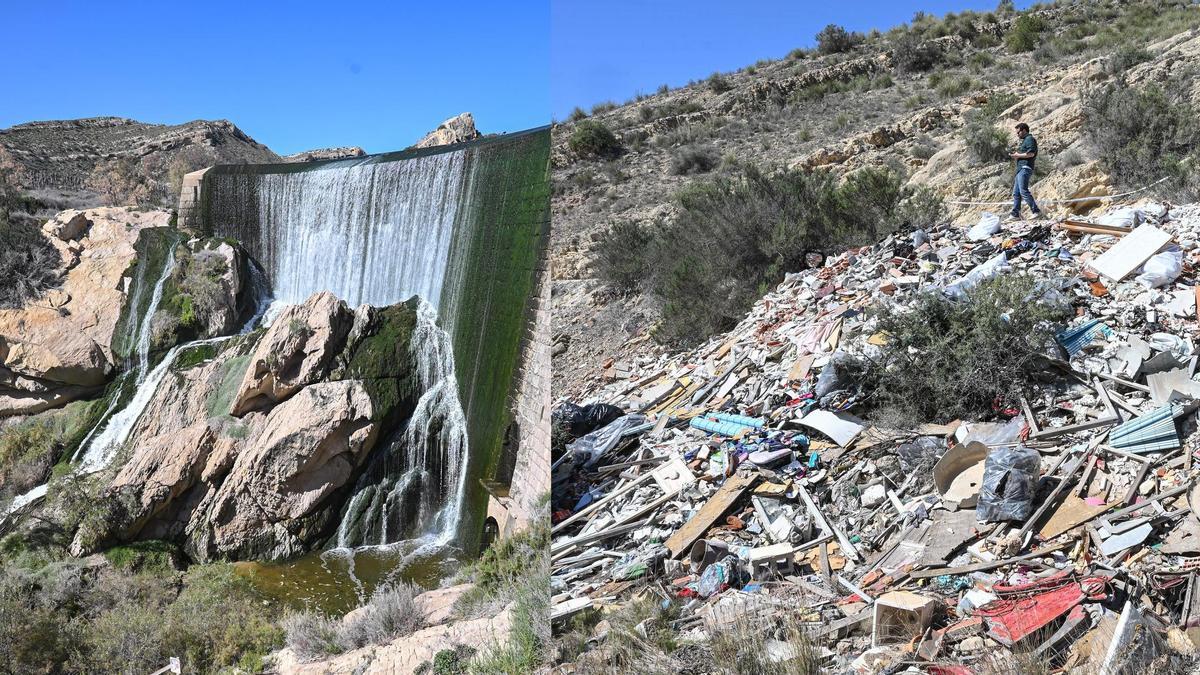 Las dos caras del Pantano de Elche: naturaleza exuberante y escombreras ilegales