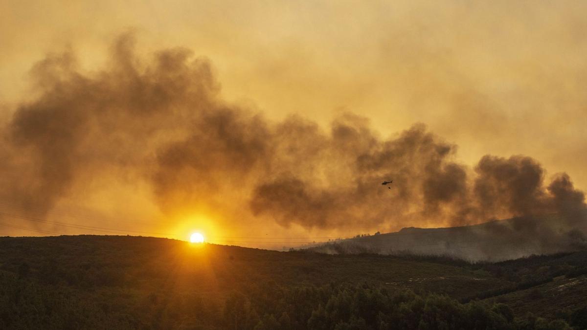 Gran incendio registrado este 
verano en Lobeira, en pleno 
Parque natural de O Xurés. 
  | // BRAIS LORENZO