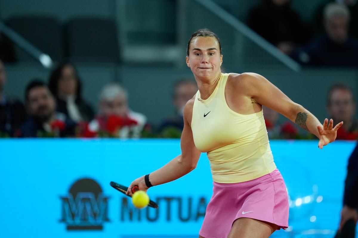 Sabalenka, durante su semifinal frente a Rybakina
