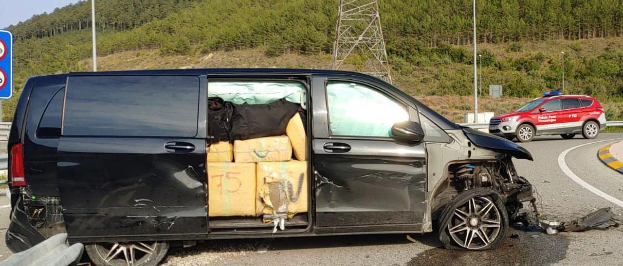 La Policía Nacional intervino más de 2.500 de hachís en la autovía del Pirineo la semana pasada.