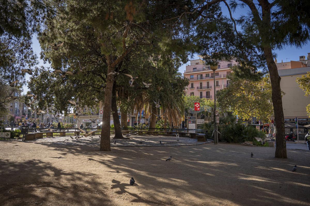 Barcelona. 27 de noviembre del 2025. Barcelona prepara reforma de Plaza de Sants cuando acaben las obras de acceso del metro. Fotos Sandra Roman