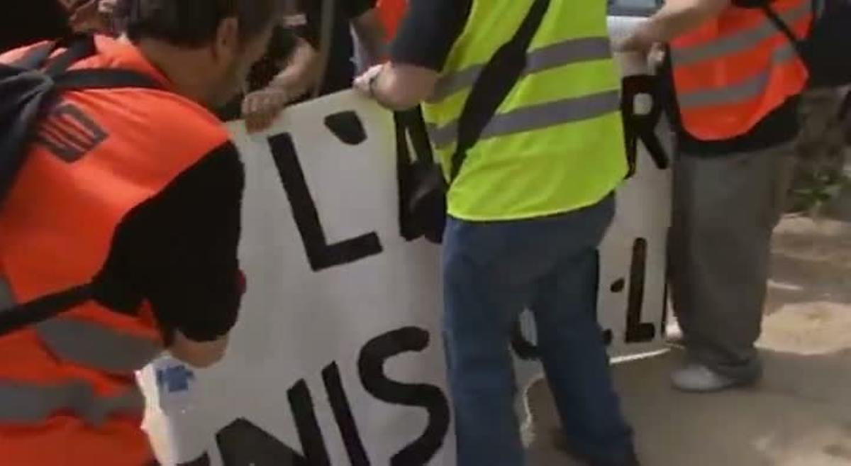 Joan Carles Gallego, secretari general de CCOO, destaca la importància de la marxa per evidenciar el problema de l’atur al Baix Llobregat.