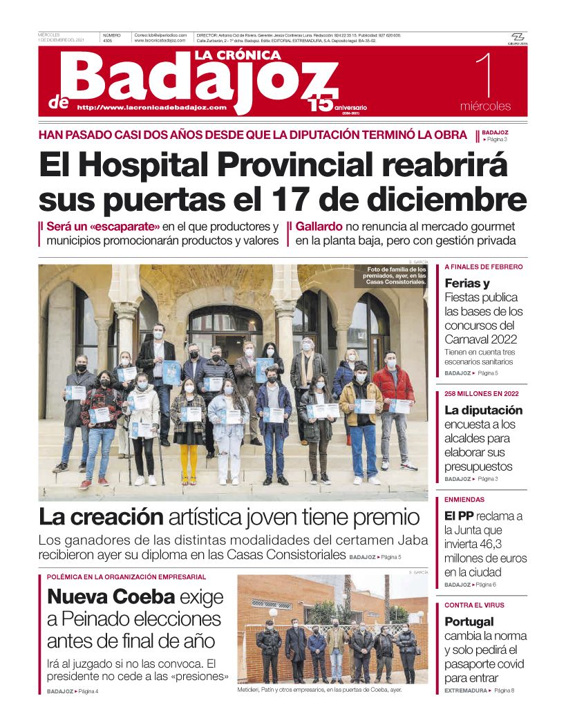 Consulta la portada correspondiente al día 1 de diciembre del 2021