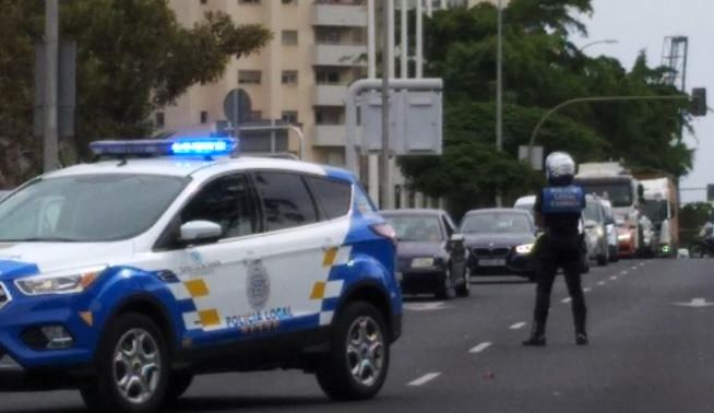 Accidente a la salida de Santa Cruz de Tenerife.