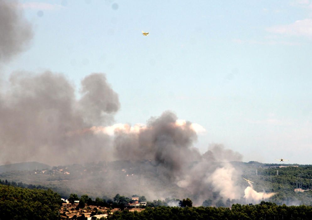 Incendi forestal a Navarcles, el segon en dos dies