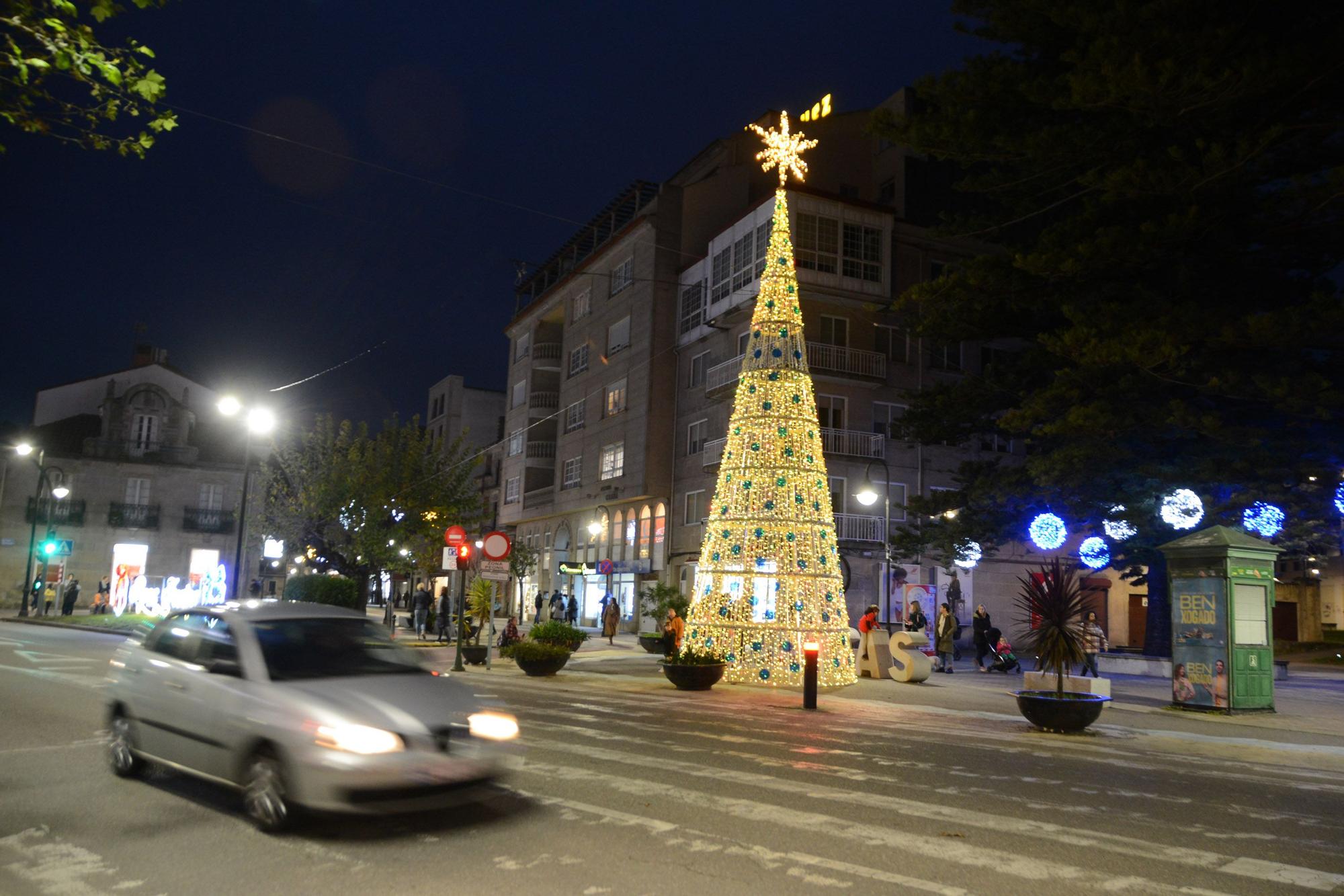 La iluminación navideña en O Morrazo. Las luces en Cangas