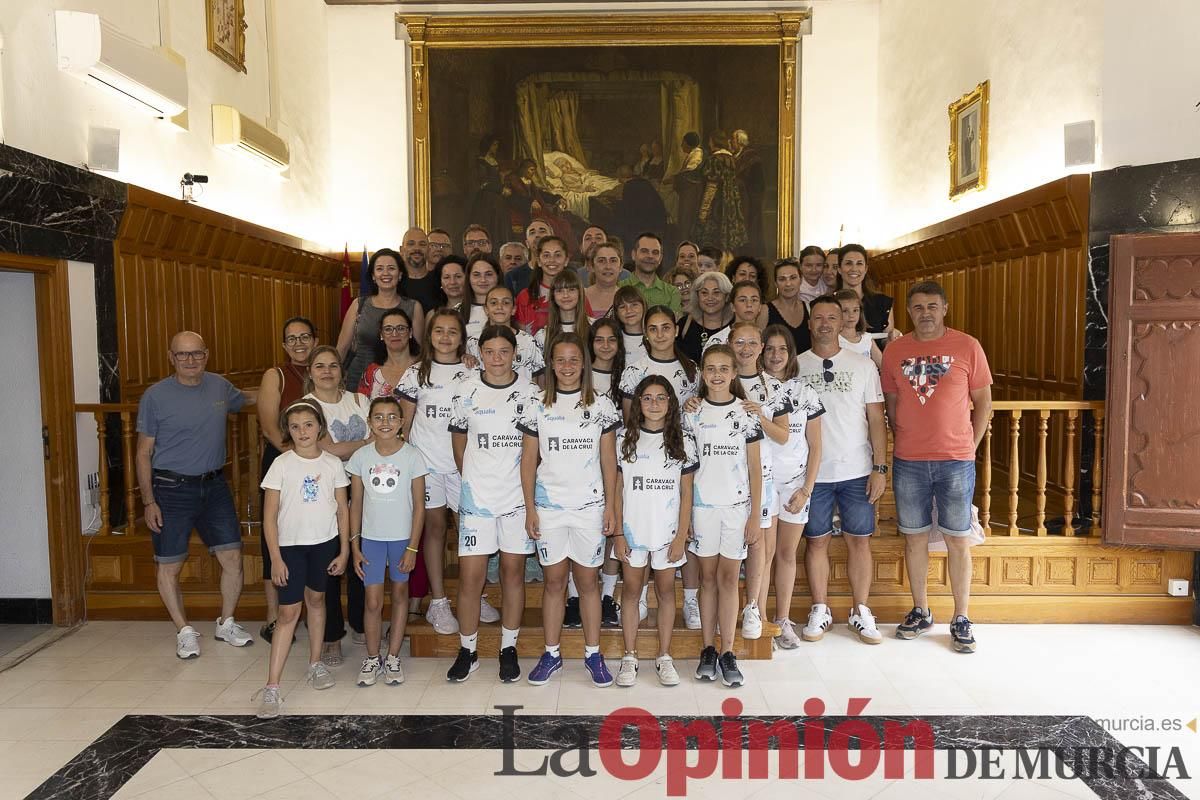 Recepción de los equipos de fútbol de las Escuelas Municipales de Caravaca que han conseguido ascenso