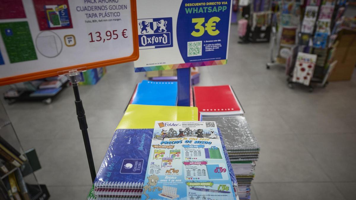 Material escolar en una papelería durante la época de vuelta al cole en el mes de septiembre. Jesús Hellín / Europa Press 24/08/2024 / Jesús Hellín