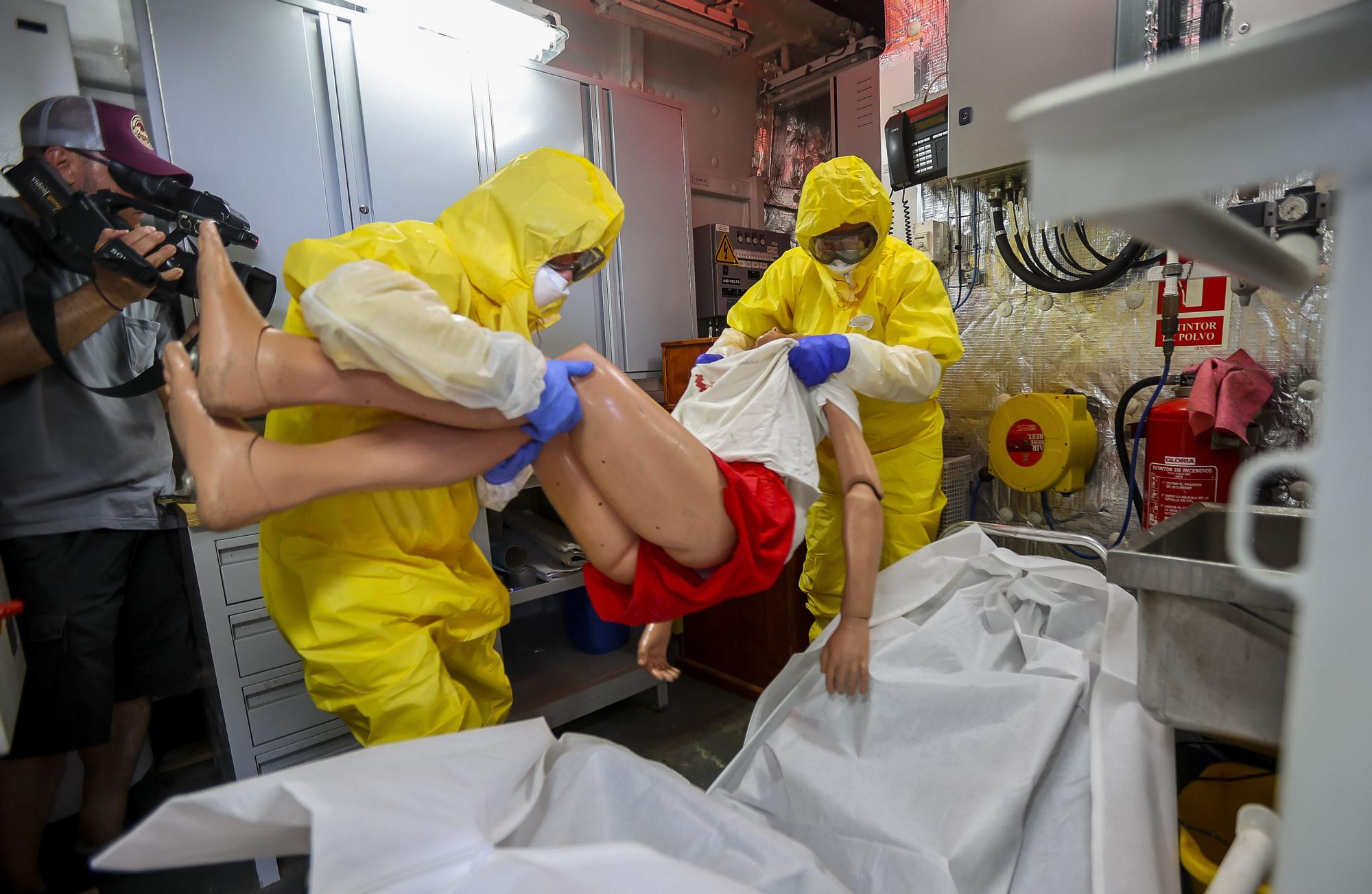 Simulacro de emergencia sanitaria en el puerto