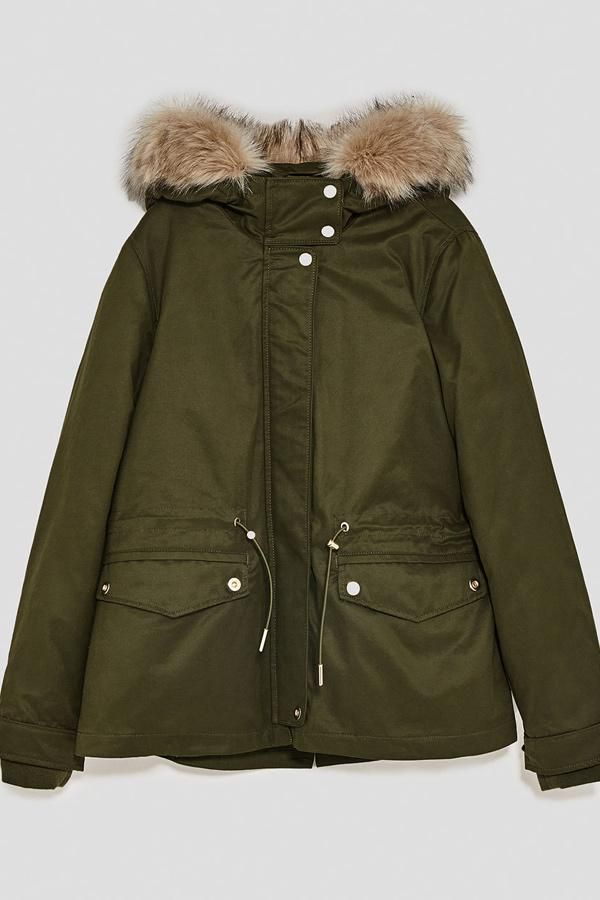 Parka verde militar.
