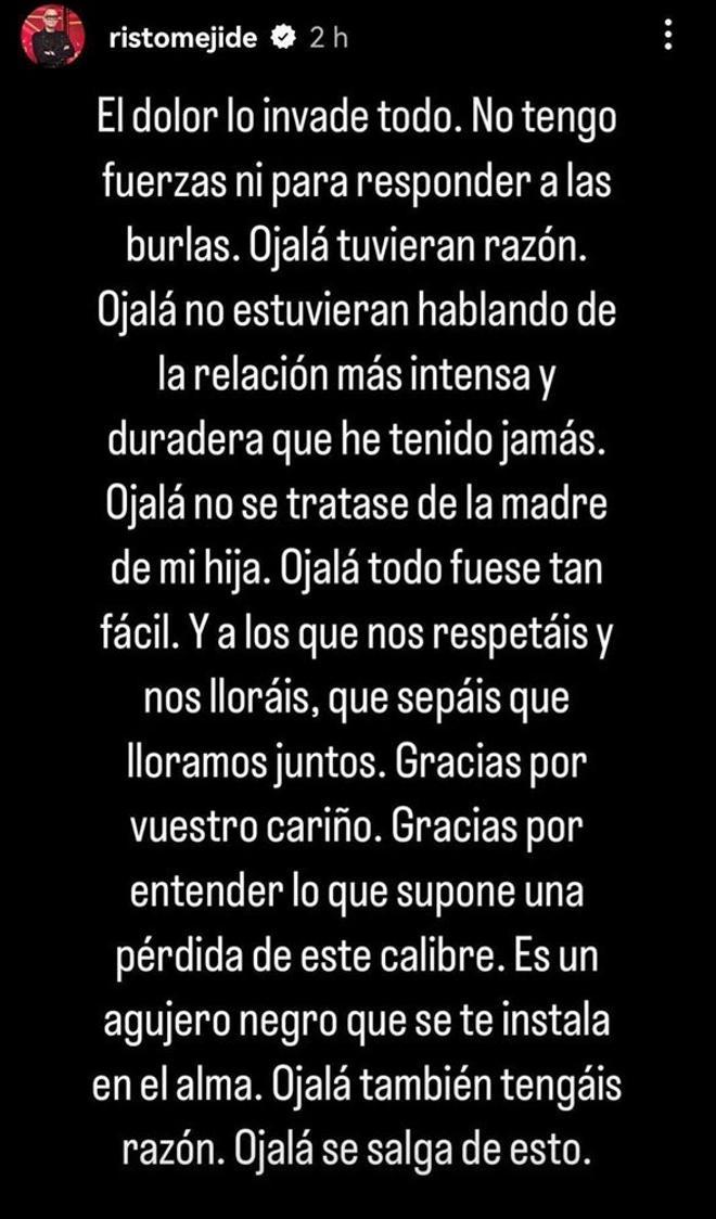 Palabras de Risto Mejide tras su separación de Laura Escanes