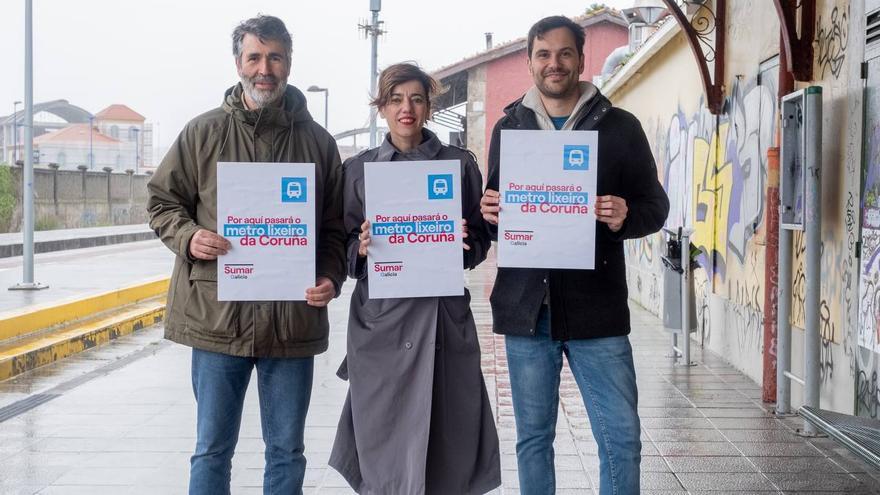 Sumar compromete un metro ligero que conecte A Coruña con su área metropolitana