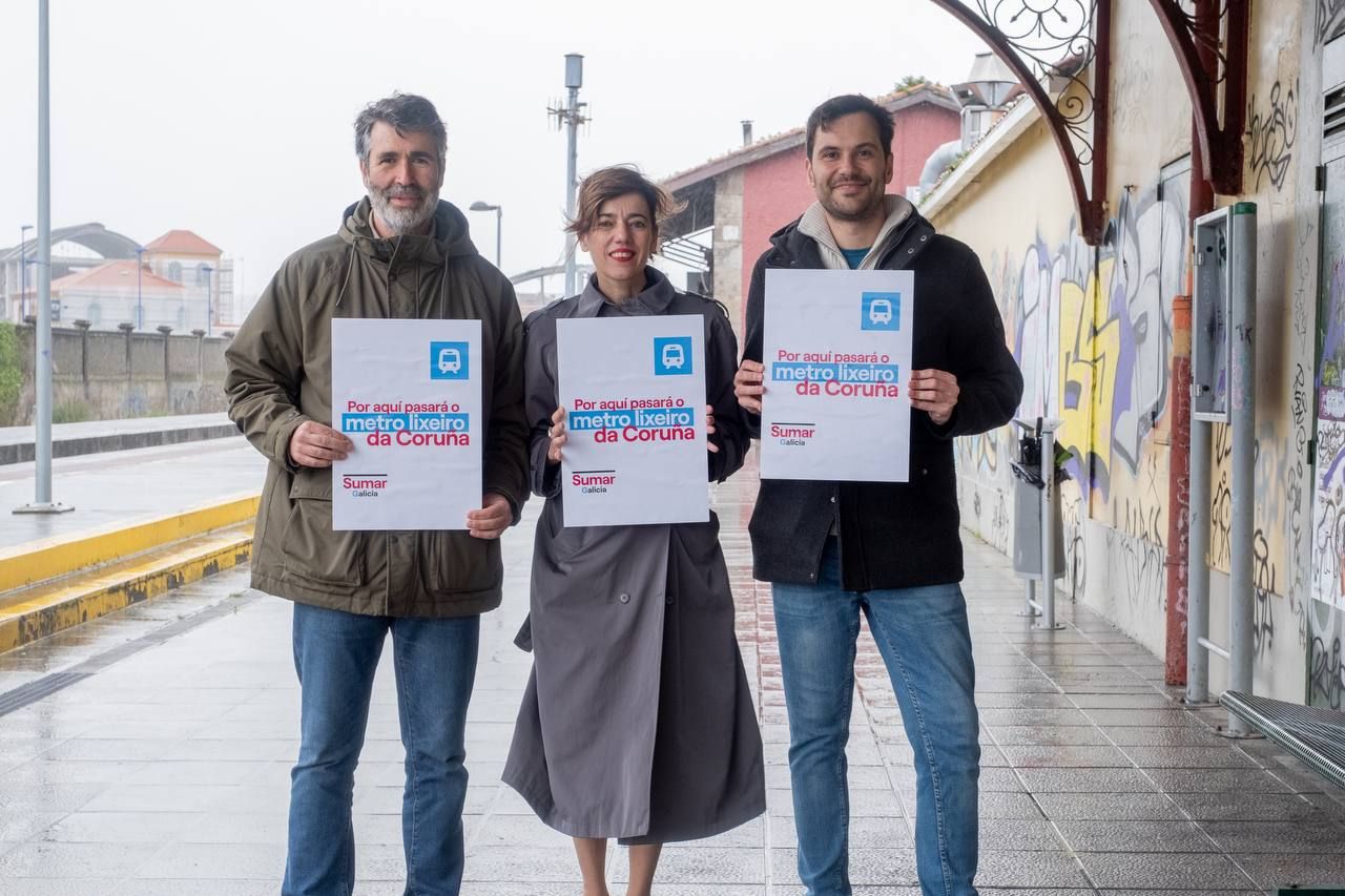 Sumar compromete un metro ligero que conecte A Coruña con su área metropolitana