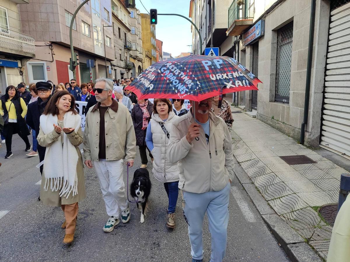 Multitudinaria manifestación en Moaña por urgencias en el centro de salud