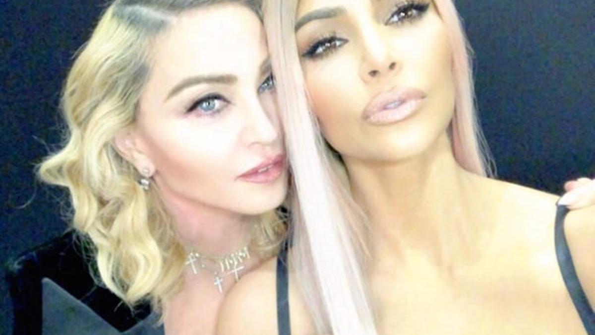 Kim Kardashian y Madonna en Instagram