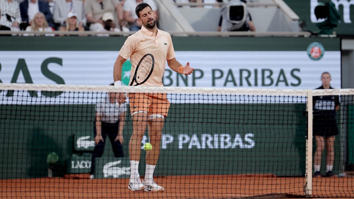 Djokovic durante su partido de primera ronda