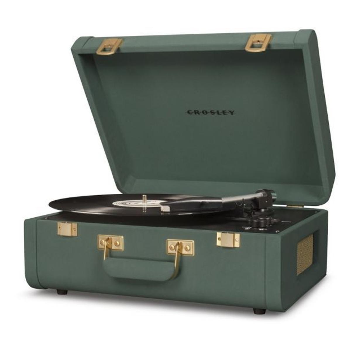 Tocadiscos Crosley Portfolio en verde grisáceo