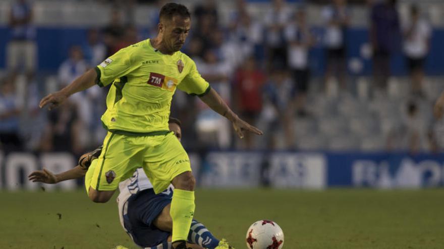 Collantes, ayer en Sabadell, con la segunda equipación sin la franja