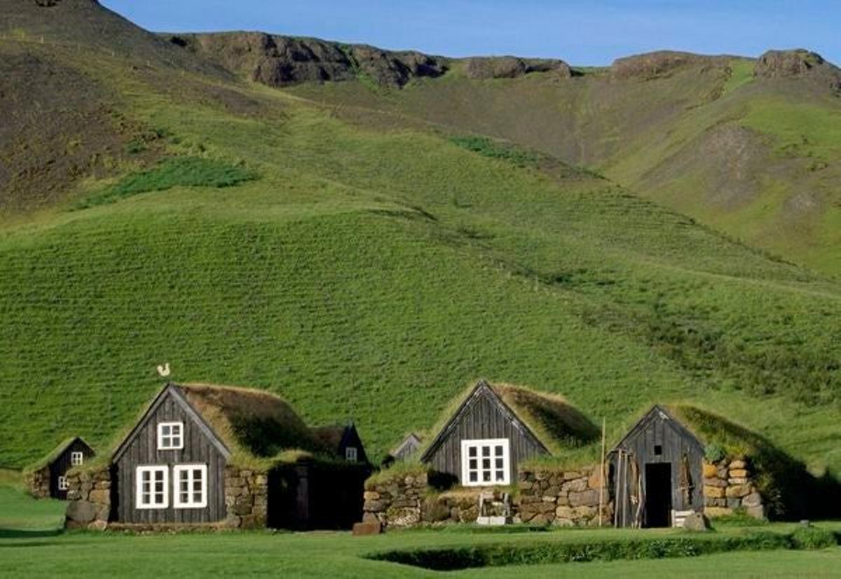 Las casas típicas de Islandia en el Museo de Skógar