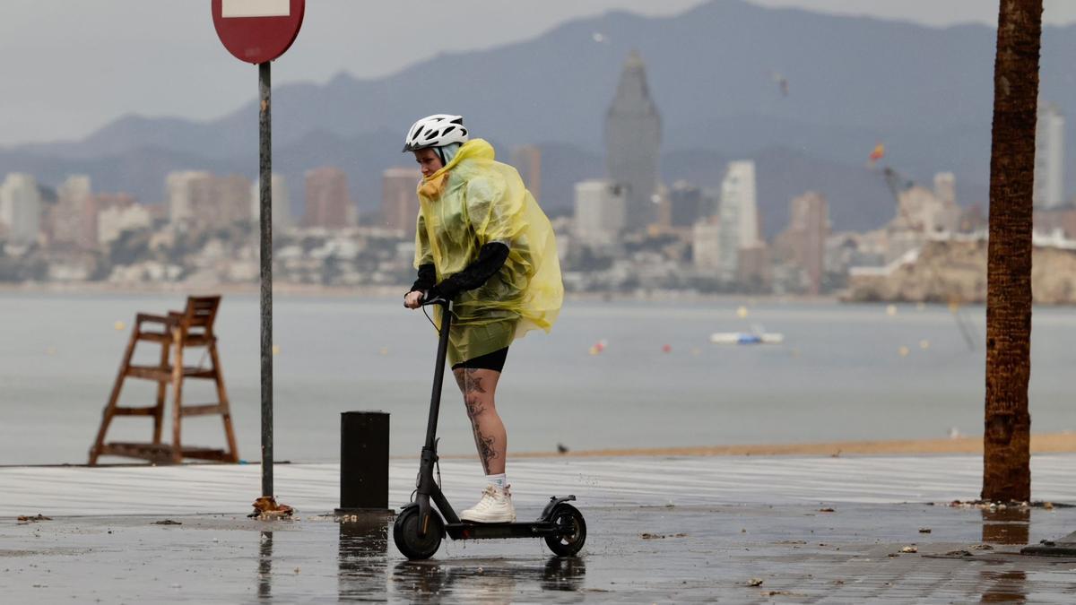 Lluvia en Benidorm en una imagen de archivo