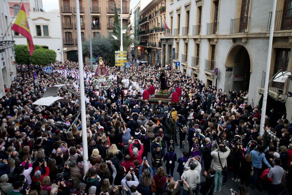 La Virgen de la Fuensanta sale en procesión rogativa por el fin de la guerra en Ucrania