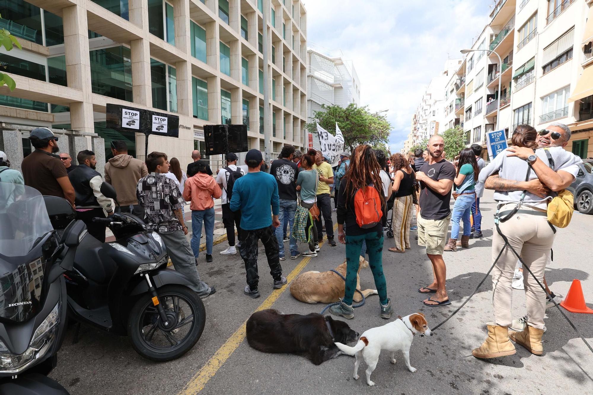 Nueva manifestación de caravanistas en Ibiza
