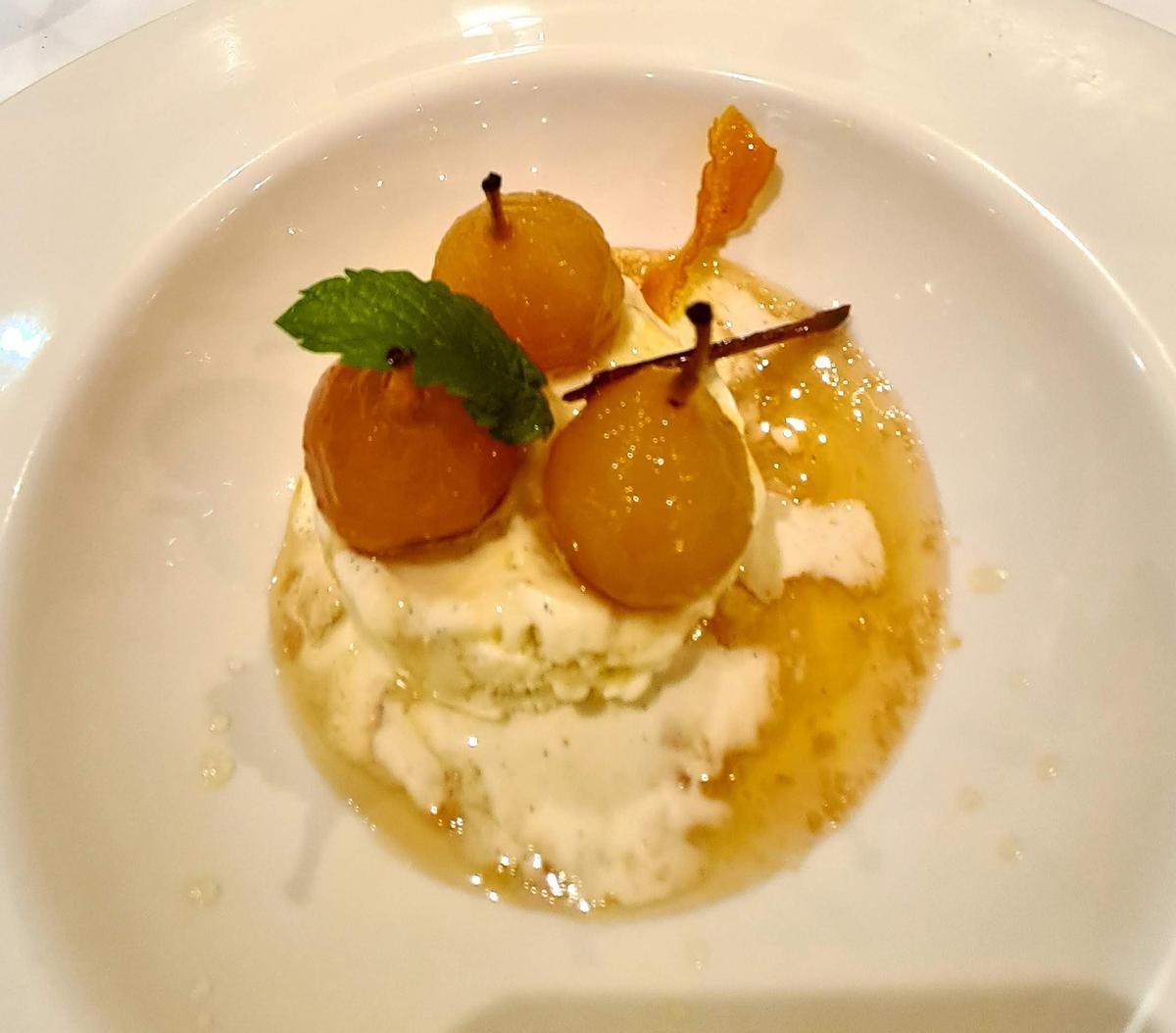 Un postre en el restaurante Solaina, uno de los colaboradores de las jornadas marisqueras.