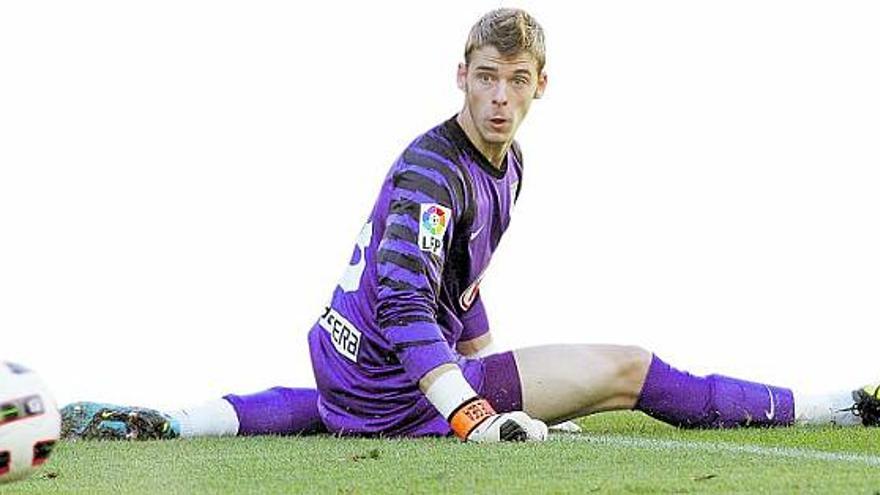 De Gea, en el partido frente al Barcelona. / Foto Efe