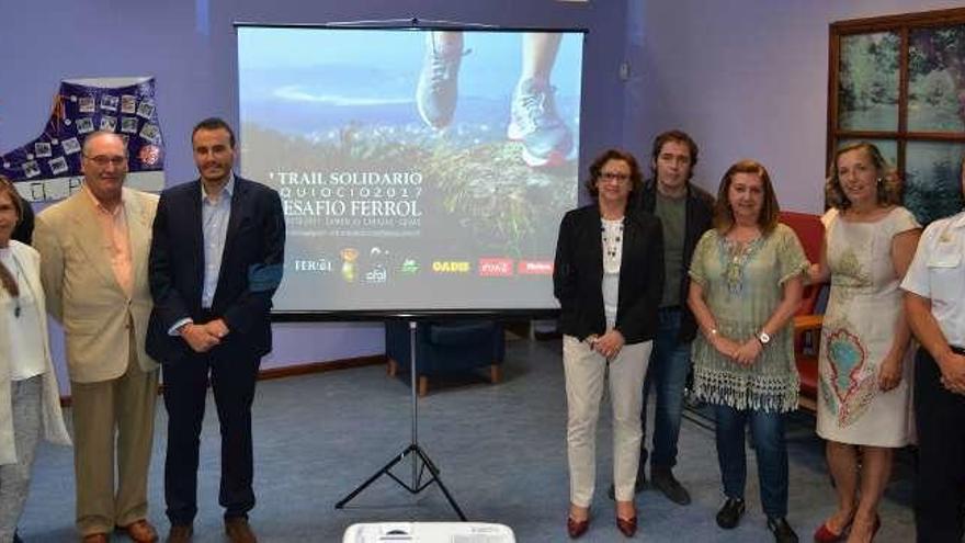 Participantes en la presentación del I Trail Solidario Equiocio 2017.