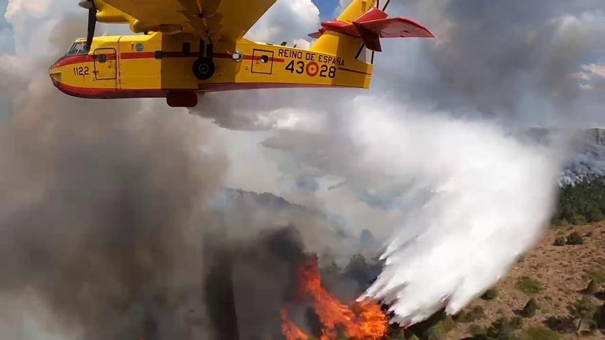 La lucha del Ejército del Aire contra el incendio de Bejís