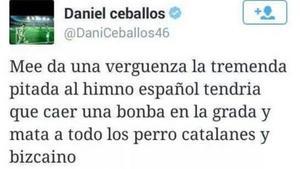 El tuit del futbolista del Betis Dani Ceballos es uno de los ejemplos de cómo no usar Twitter