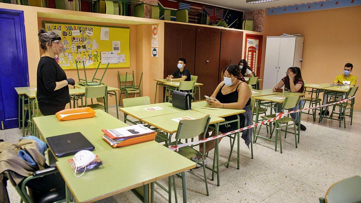 Un aula de Secundaria en Santa Cruz de Tenerife.