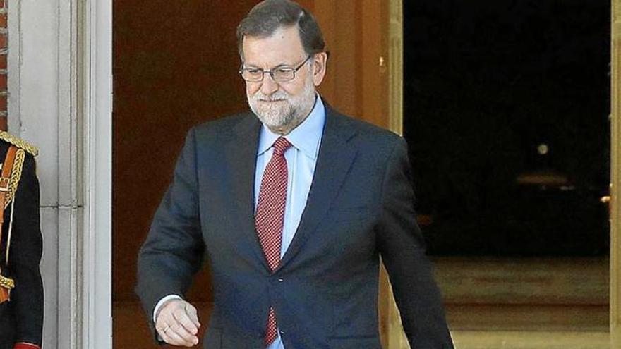 Rajoy, ahir, al palau de la Moncloa