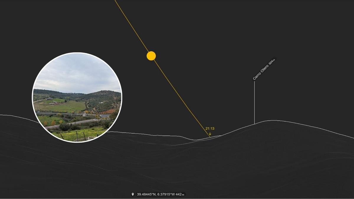 Así se verá el eclipse desde el Paseo Alto.