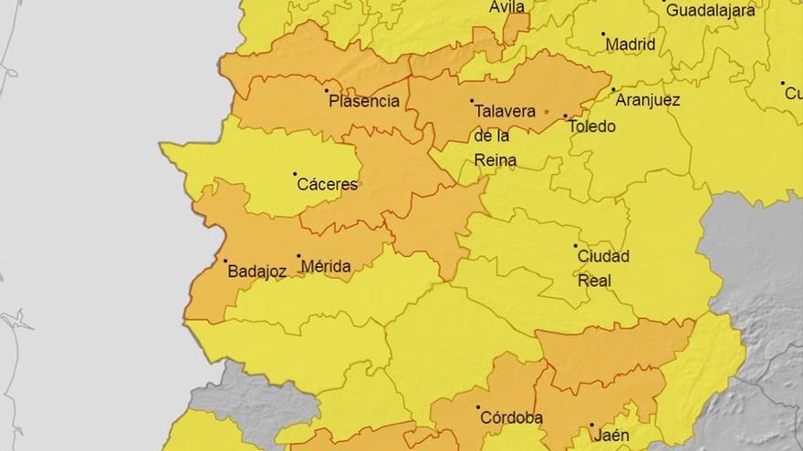 Cinco comarcas extremeñas permanecerán este jueves en alerta naranja por calor