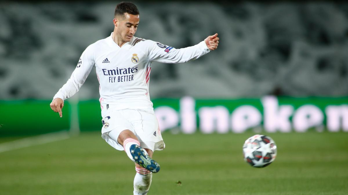 Lucas Vázquez en un partido con el Real Madrid