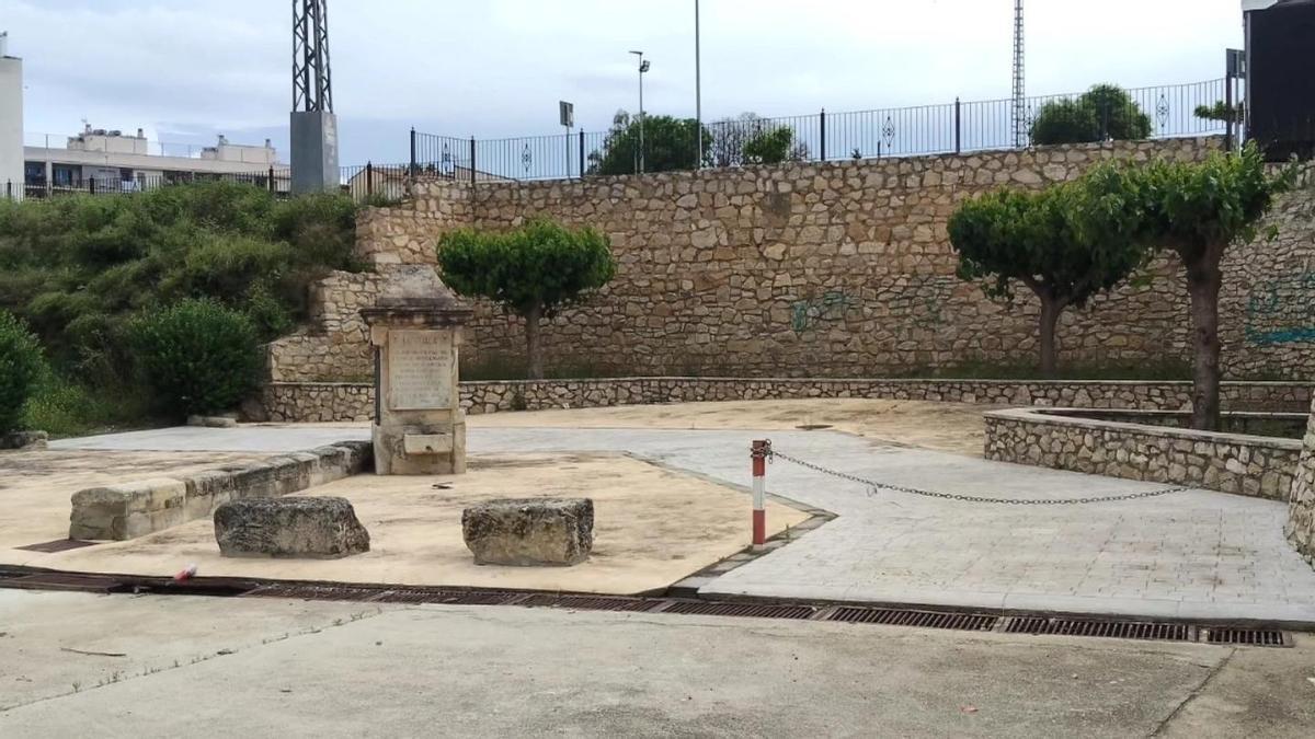 Parque de la Pobla del Duc donde se instalarán zonas de sombra.