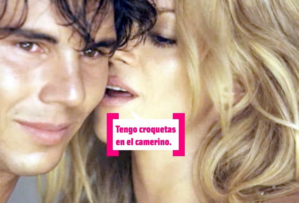 Shakira susurra a Nadal sobre croquetas