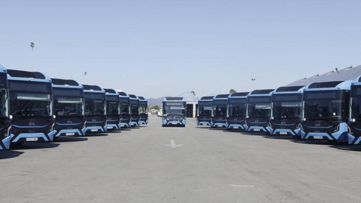 Nuevos autobuses eléctricos de la EMT de Palma.