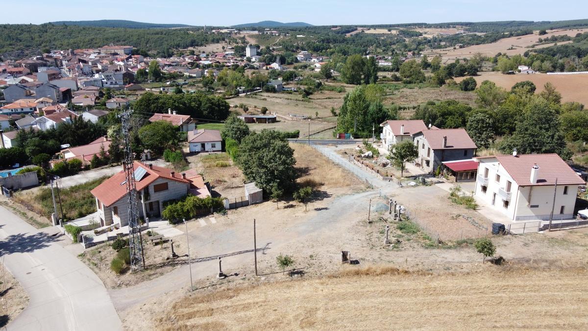 Vista aérea de la zona del Calvario de Alcañices