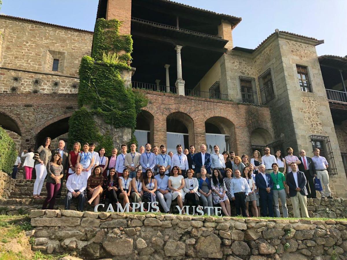 Campus Yuste: Uno de los grupos de estudiantes participantes en la edición de 2018.